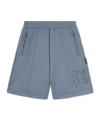 Palm Angels Monogram Neoprene Shorts In Gray