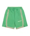 Palm Angels Elastic Waist Shorts In Green