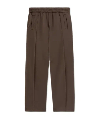 Palm Angels Elastic Waist Sweatpants In Brown