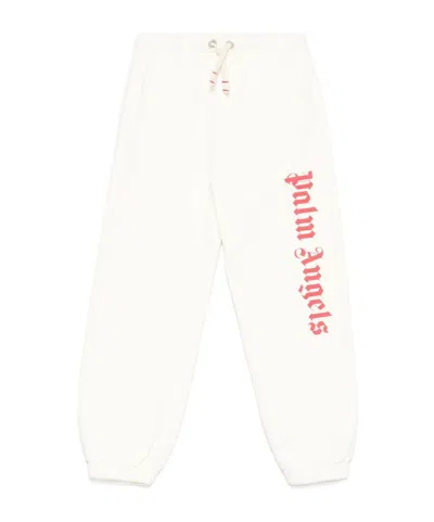 Palm Angels Elastic Waist Sweatpants In White