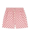 Palm Angels Elastic Waist Swimming Trunks In Pink