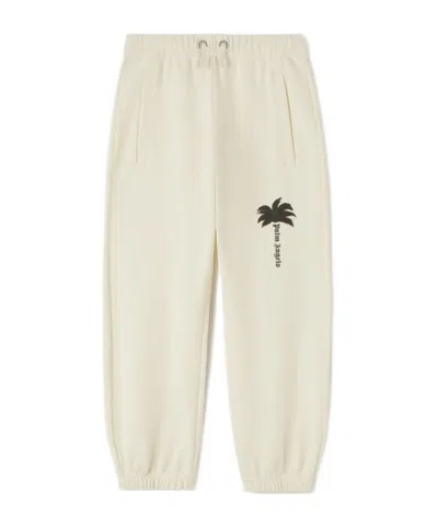 Palm Angels Elastic Waistband Sweatpants In White
