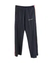 Palm Angels Elasticated Loose Track Pants In Navy Cotton In Blue
