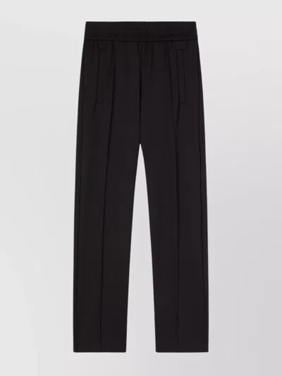 Palm Angels Elasticated Waistband Trousers With Two Side Pockets In Black