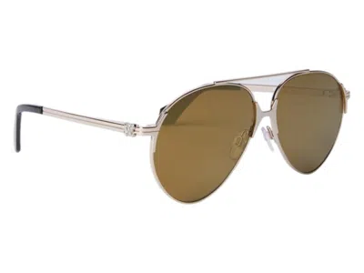 Pre-owned Palm Angels Elkton Gold Sunglasses In Gold Gold (peri060s24met0017676)