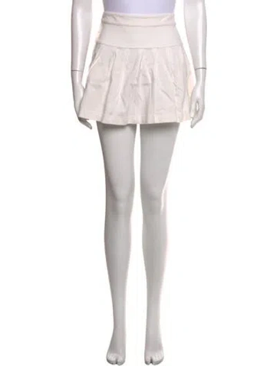 Pre-owned Palm Angels Embroidered Accent Mini Skirt In Neutrals