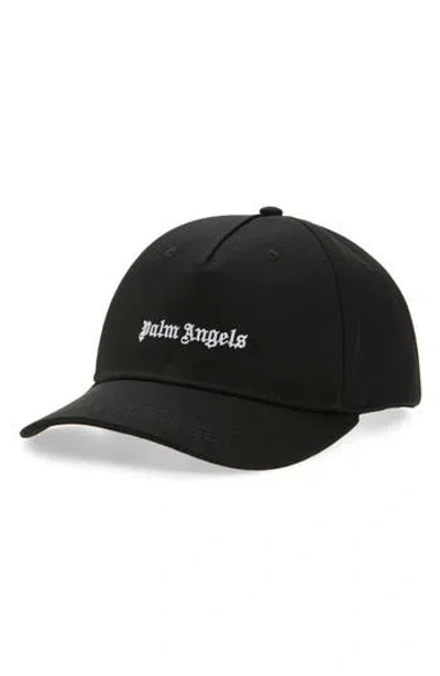 Palm Angels Embroidered Baseball Cap In Black