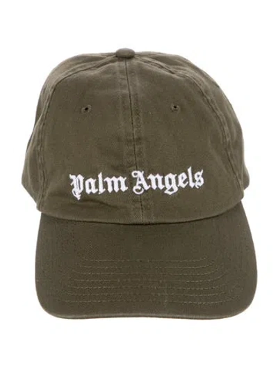 Pre-owned Palm Angels Embroidered Baseball Hat W/tags In Green