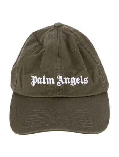 Pre-owned Palm Angels Embroidered Baseball Hat W/tags In Green