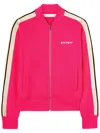 Palm Angels Logo Embroidered Track Jacket In Fuchsia - Off White