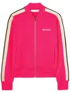 Palm Angels Logo Embroidered Track Jacket In Pink