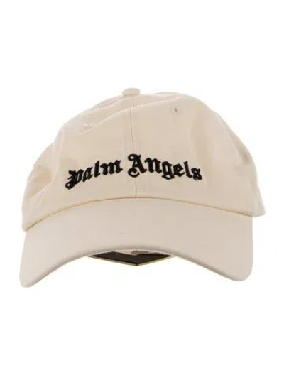 Pre-owned Palm Angels Embroidered Canvas Hat W/tags In Black/neutrals