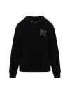 Palm Angels Stylish Black Embroidered Cotton Hoodie For Men