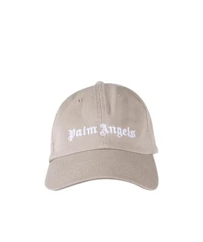 Palm Angels Embroidered-logo Cap In Nude