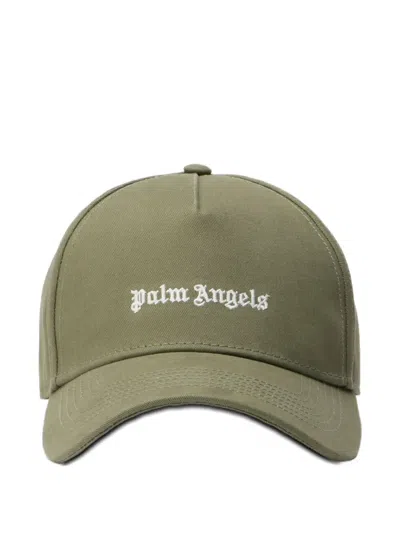 Palm Angels Embroidered Logo Corduroy Cap In Orange