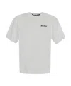 Palm Angels White T-shirt With Frontal Logo In White