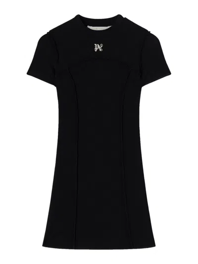 PALM ANGELS EMBROIDERED LOGO DRESS