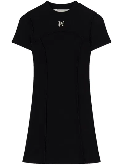 PALM ANGELS PALM ANGELS EMBROIDERED LOGO DRESS