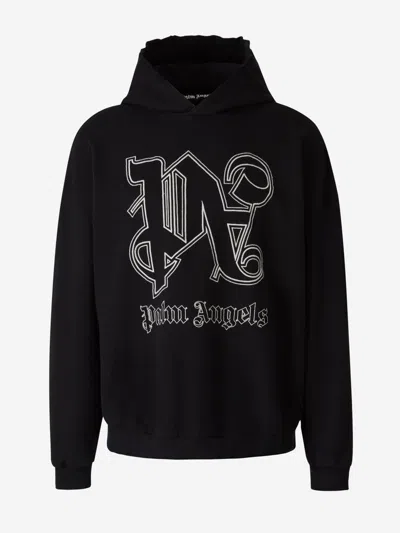 PALM ANGELS PALM ANGELS EMBROIDERED LOGO HOODIE