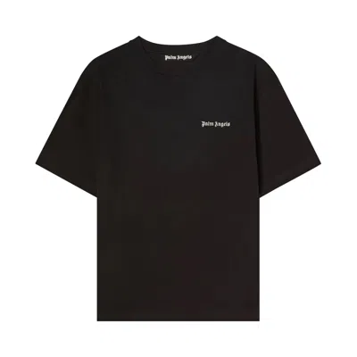Pre-owned Palm Angels Embroidered Logo Slim Tee 'black/white' | Men's Size L
