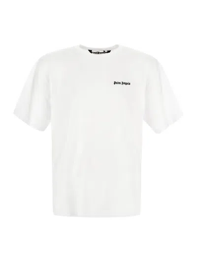 PALM ANGELS EMBROIDERED LOGO SLIM TEE