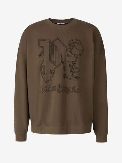 Palm Angels Sweatshirt In Brown