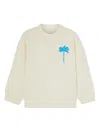 Palm Angels Embroidered Logo Sweatshirt In White