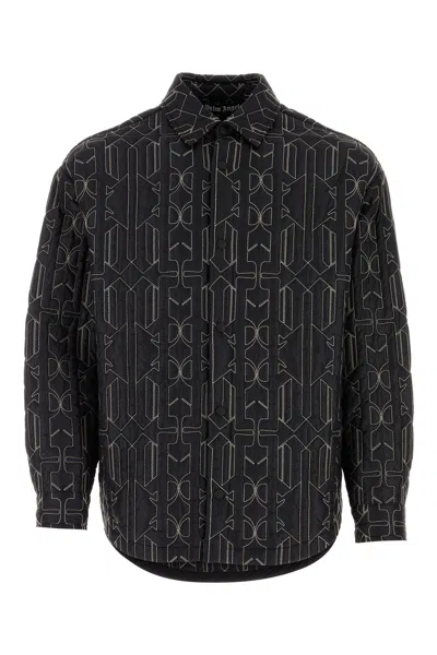PALM ANGELS EMBROIDERED NYLON PADDED SHIRT