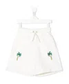 Palm Angels Palm Tree-print Track Shorts In White