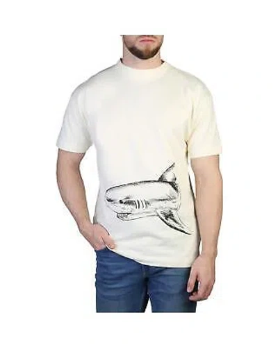 Pre-owned Palm Angels Embroidered Round Neck T-shirt - T-shirts - White -size Xs