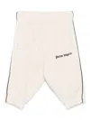 Palm Angels Embroidered-side Stripe Trousers In Neutral