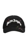 Palm Angels Embroidered Splatter Hat In Black