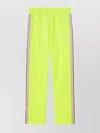Palm Angels Logo Embroidered Side Stripe Detailed Track Pants In Green