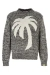 Palm Angels Palm Tree Marled Intarsia Sweater In 0803