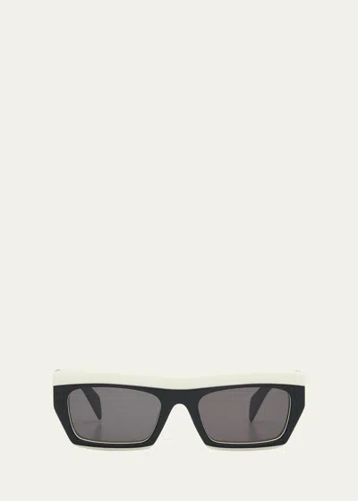 Palm Angels Empire Acetate Rectangle Sunglasses In Neutral