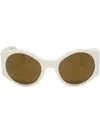 Palm Angels Ennis Round Sunglasses In White