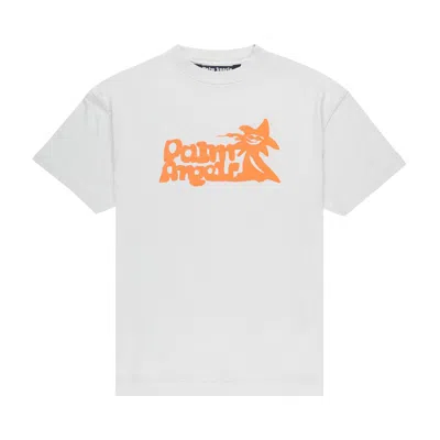 Pre-owned Palm Angels Enzo Classic T-shirt 'light Grey/orange' | Men's Size M In Gray