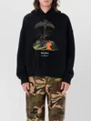 Palm Angels Enzo Graphic Print Hoodie With Ribbed Finish In Black