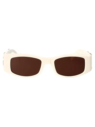 Palm Angels Eyewear Angel Square In Gold