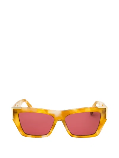 Palm Angels Eyewear Cat-eye Frame Sunglasses In Yellow