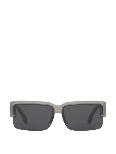 Palm Angels Eyewear Drain Rectangular Frame Sunglasses In Grey