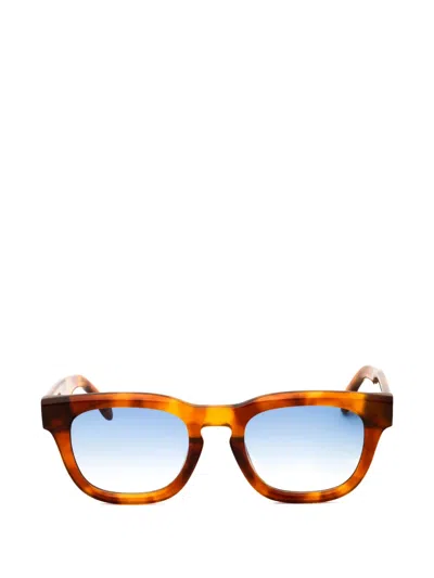 Palm Angels Eyewear Echo Square-frame Sunglasses In Brown