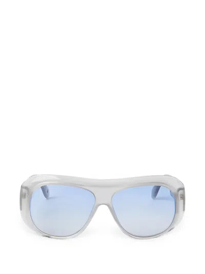 Palm Angels Eyewear Elfin Gradient-lens Pilot-frame Sunglasses In Blue