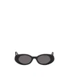 Palm Angels Eyewear Gilroy Oval Frame Sunglasses In Gray