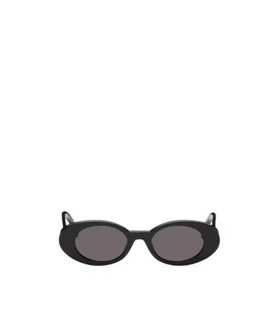 Palm Angels Eyewear Gilroy Oval Frame Sunglasses In Gray