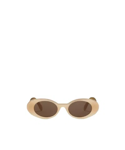 Palm Angels Gilroy Oval-frame Sunglasses In Nude