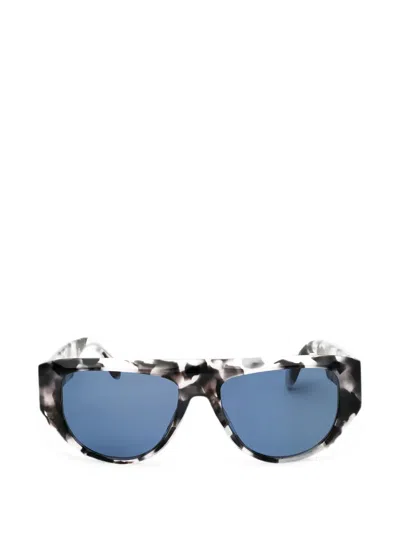 Palm Angels Eyewear Joshua Oval-frame Sunglasses In Blue