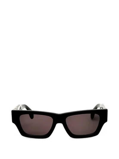 Palm Angels Eyewear Logo-plaque Square-frame Sunglasses In Black