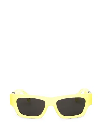 Palm Angels Eyewear Logo-plaque Square-frame Sunglasses In Multi