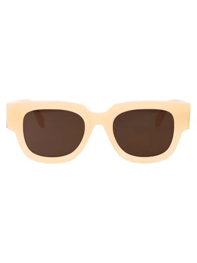 Palm Angels Eyewear Monterey Square Frame Sunglasses In Brown